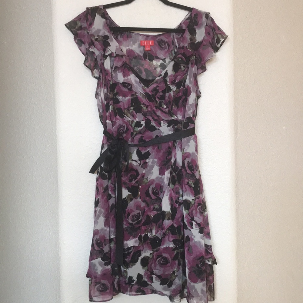 Beautiful flowing black and purple dress